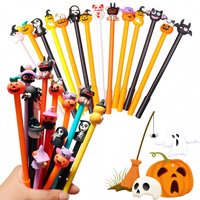 10-50Pcs Cartoon Multi-Style Halloween Gel Pens Student Handbook Carnival Small Gifts