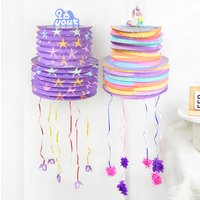 Children Birthday Star Pinata Game Paper Lantern Mexican Piรฑata Gift Box Funny Child Toy Birthday Festival Party Decoration Gift
