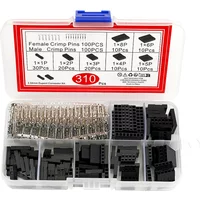 310PCS 2.54MM DuPont Jumper Connector Kit Male Female Housing Terminal Adapter for Electronics