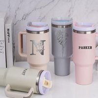Personalized 40oz Tumbler Insulated Travel Mug Custom Logo Birthday Graduation Party Gift Valentine Day Present For Couples