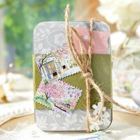 Natural Stamp Series Sparkling Sand Die Cutting Tape Creative Landscape Stickers Handbag Decorative Adhesive Tape