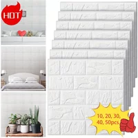 10-50pcs 38.5X35cm Self-Adhesive Imitation Brick Wallpaper Waterproof Moisture-proof Home Background Removable Wall Decoration