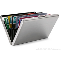 〔CC88〕 | RFID Blocking Card Case - Stainless Steel Wallet Minimalist Metal Card Holder Anti-Theft for Men and Women