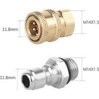 Car washer Foam Lance Connector 1/4 inch Quick Connect Socket and Quick Connect With Female M14 for Pressure Washer Water Gun