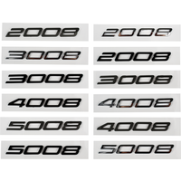 Auto 3D ABS Buchstaben Logo Aufkleber Aufkleber für Peugeot 2008 3008 4008 5008 2023 2024 2025 Auto Stamm Alphabet Emblem Abzeichen Aufkleber