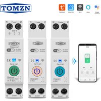 TOB9 63A 1P+N WIFI Smart Switch Energy Meter kWh Metering Monitoring Timer Relay MCB TUYA Smartlife Voltage Current Protection
