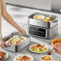 2026 New 4-Tier Electric Steamer Multifunctional Household 304 Stainless Steel Steam Cooker for Steaming, Boiling & Stewing