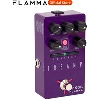 FLAMMA FS06 Preamp Pedal Digital Guitar Effects Pedal with 7 Preamp Models Preset Save Slot Built-in Cabinet Simulation