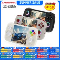 Anbernic RG Cube Handheld Game Console 3.95'' IPS Multi-touch Screen T820 Android 13 RGB Joystick 5200mAh Video Gaming Consoles