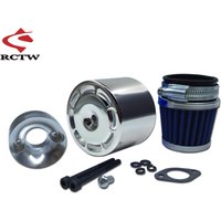 Air Filter with Metal Cover Fits CY Zenoha Engines for RC 1/5 FG HPI ROVAN KM BAJA 5B SS Red Silver Blue Covers