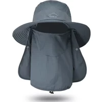 AliExpress NONE Summer Quick Dryng UV Protection Fisherman Cap Face Neck Cover Outdoor Fishing Cycling Removable Men Visor Hat Women Bucket Hat