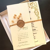Hot Sale 0.5mm Pvc Card Wedding Invitation Gold shiny,Blackish Green Wrapper tied Rope,customized Seal,dry Flower
