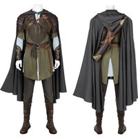 Legolas Cosplay Costume Adult Mens Elf Prince Leather Battle Suit Outfit Full Set Halloween Party Outfits Hand Made Any Size