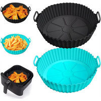 Air Fryer Silicone Pot, Air Fryer Silicone Liners Round Food Safe Non Stick Air Fryer Basket Additions, Kitchen Gadgets