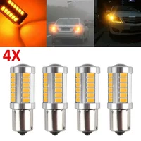 4PCS 33LED 581 BAU15S PY21W Car LED Bulbs Turn Signal Light 12V Yellow Brake Reverse Parking Lamps Indicator Led