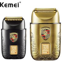 Kemei Rechargeable Cordless Foil Shaver Men Twin Blade Reciprocating Beard Razor Face Care Multifunction Strong Barber Trimmer