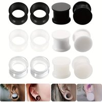 1 Pair/6 Pairs 6mm-14mm Silicone Ear Expansion Ear Plugs Tunnels Expandar Gauges Body Piercing Jewelry Unisex