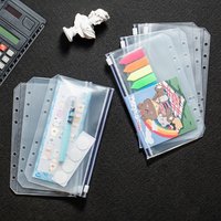 New 8PCS PVC Binder Cash Envelopes A5 A6 A7 Zipper Folders Pouches Money Organizer Budget Document Filing Loose Leaf Inserts