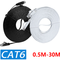 CAT6 Flat Ethernet Cable UTP 1000Mbps LAN RJ45 Cord Cat 6 Router Network Cable For PC Laptop Router PS5 Modem 1m 5m 10m 20m 30m