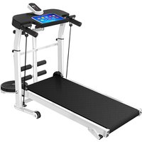 Home Gym Mechanical Treadmill Folding Running Machine for Bodybuilding - No Heart Rate Test Feature