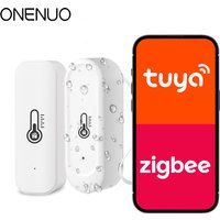 Tuya ZIgbee Indoor or IP65 Waterproof Outdoor Temperature Humidity Sensor Home Thermometer Compatible For Alexa Google Home Voic