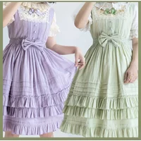 Miss Nelly ~ Classic Casual Lolita JSK Dress with Embroidered Flowers