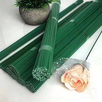 15/20/30/40cm Green Flower Stem Sticks DIY Floral Material Handmade Wire Stem Artificial Flowers Bouquet Fake Flower Accessories