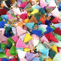 20pcs/bag Mini Tassel Band Hair Accessories Gold Thread Small Loops Fringes DIY Earrings Pendant Handmade Jewelry Materials