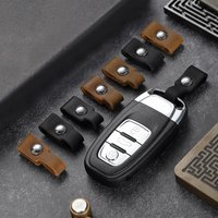 High Quality Real Cowhide Men Keychain Key Ring Link Leather Strip Does Not Hurt The Car Key Chain Accessories Creative Gifts