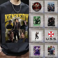 Residents Evils Heat Transfer Stickers Anime Game Leon Kennedy Iron on Patches Men Clothes Bags DIY Appliques Decoration Gift
