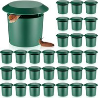 6 Sets of Garden Snail Trap Kits Reusable Plastic Trapping Containers Suitable for Outdoor Gardens Farms Pest Control Tool