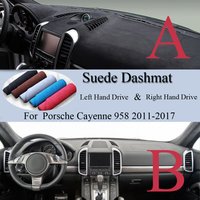 For Porsche Cayenne 958 2011 2012 2013-2017 GTS Turbo S Suede Dashmat Dash Mat Cover Dashboard Pad Carpet Car Styling Accessory