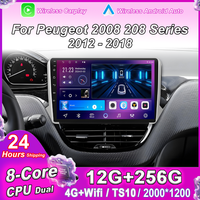 Carplay Android Auto Car Radio For Peugeot 2008 208 Series 2012 - 2018 Multimidia Video Player QLED Screen 2din Stereo Head Unit