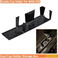 1PC Double Cup Holder For BMW E36 Center Console Cup Holder Car Interior Accessories Cup Holder Driver Seat Storage Box
