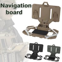 Tactical Vest Chest Phone Maps Navigation Holder Fit for MOLLE Plate Carrier Hunting Vest, Quick-Access Foldable Admin Panel