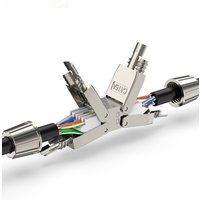 ZoeRax Cat6A Cat7 Cable Extender Junction Adapter Connection Box RJ45 Lan Cable Extension Connector Full Shielded Toolless