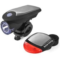 Bike Front Lights Night Riding Bicycle Taillight Solar Energy Light Outdoor Waterproof Safety Warning Lights Lamp MTB Cycling