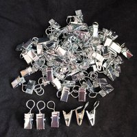 100/50/10Pcs Stainless Steel Curtain Clips Sturdy Durable Window Curtain Clips Home Bedroom Decorative Hanger Shower Hooks