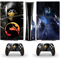 Mortal Kombat Game PS5 Slim Disc Skin Sticker Decal Cover for Console and 2 Controllers New PS5 Slim Disk Skin Vinyl