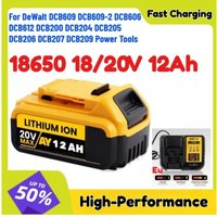 18650 18/20V 12Ah Lithium Battery for DeWalt DCB609 DCB609-2 DCB606 DCB612 DCB200 DCB204 DCB205 DCB206 DCB207 DCB209 Power Tools