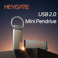 Hot Sale HEYGATE 128GB 64GB 32GB 16GB 8GB USB 2.0 Thumb Drive with Keyring Durable Metal Casing for Office School Travel