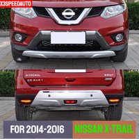Fit For Nissan X-trail 2014-2016 T32 Front And Rear Bumper Guard Bar Protector Cover Trim License Plate Frame Replacement Parts