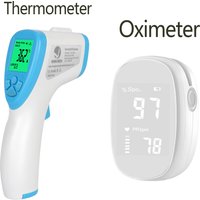 Digital Forehead Thermometer Electronic Contactless Clinical Accuracy Non-contact Body Temperature Fingertip Oximeter Oxygen