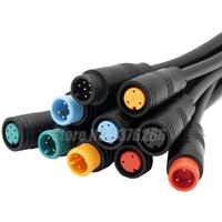 AliExpress NONE M8 2/3/4/5 Pin core m6 20CM 6mm male female Julet Electric ebike Butt Plug Connector Cable Signal Sensor waterproof Scooter wire