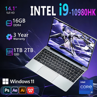 Portable Intel Core i9 10980HK 14.1" Notebook Laptop Computer PC 16GB DDR4 1TB 2TB SSD Windows 11 4K Office Gaming PC Computer