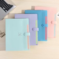 5page Classic Accordion File Folders - A4 Document Storage Bags with Plastic Material and Test Roll Holder - Durable and Expanda