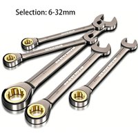 Universal Torx Wrench, Adjustable Torque Ratchet Spanner 6-30mm, for Bicycle, Motorcycle & Car Repair, Mechanical Tools