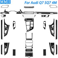 For Audi Q7 SQ7 4M 2016-2019 Accessories Carbon Fiber Center Console Gear Shift Air Outlet Vent Trim Set Car Interior Sticker