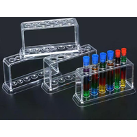 NEW Plastic Clear Test Tube Rack 6 Holes Stand Lab Test Tube Stand Shelf