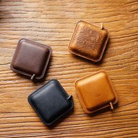 Soft Genuine Leather Roll Tape Measure Handmade Portable Pull Ruler Vintage Retractable Ruler Tool Women